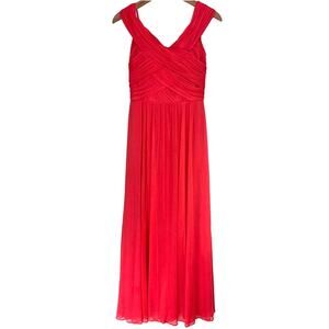 JY Jenny Yoo JY514 Bridesmaid Full Length Dress Gown Firecracker Size 6